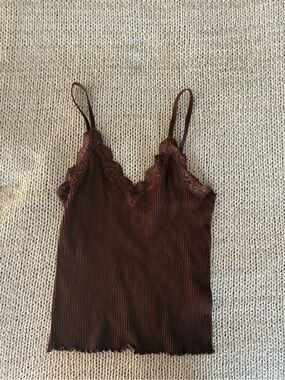 Ribbed Lace Tank